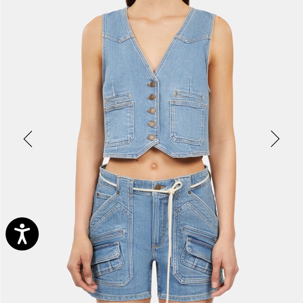 THE KOOPLES blue denim vest
Size 2 (M)